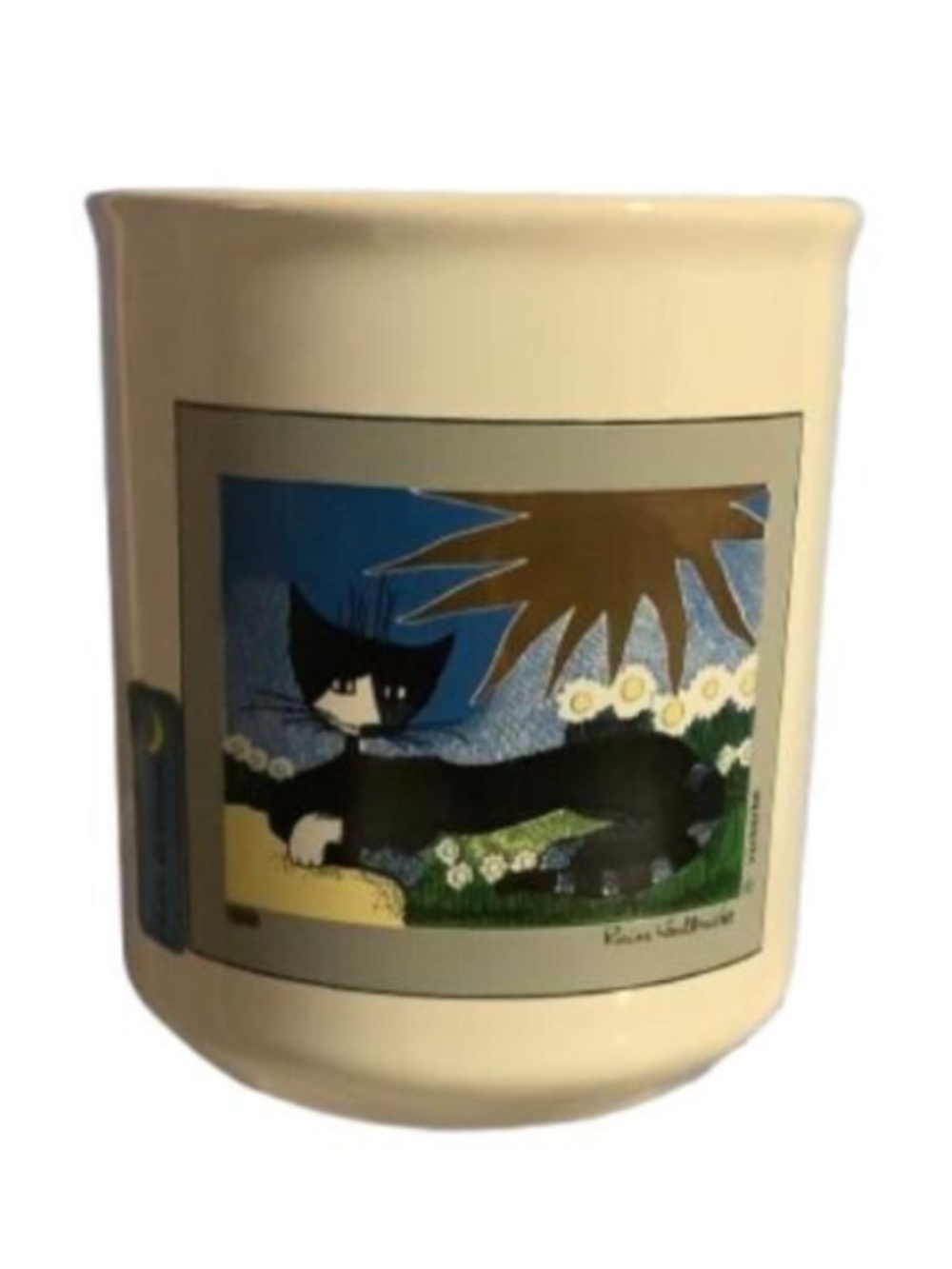 Rosina Wachtmeister Tuxedo Cat Gold Sun, La Luna, Ceramic Mug - CAT Lovers